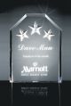 3D Stars Beveled Clipped Corners Plaque