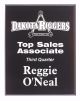 Clear Plaq with Solid Black Finish